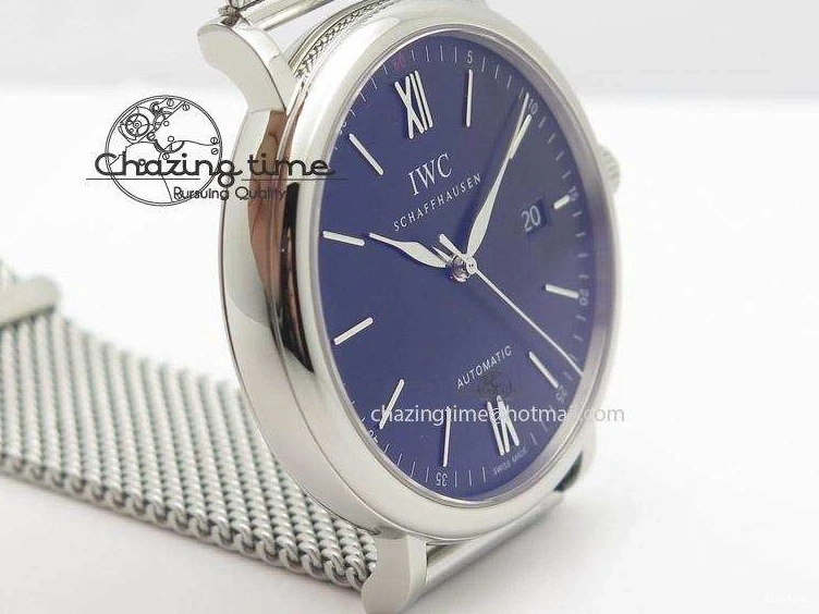 MIROTIME 0506 Portofino SCHAFFHAUSEN SS MKF 1:1 Best Edition Black Dial On Mesh Bracelet A Sporty 7342